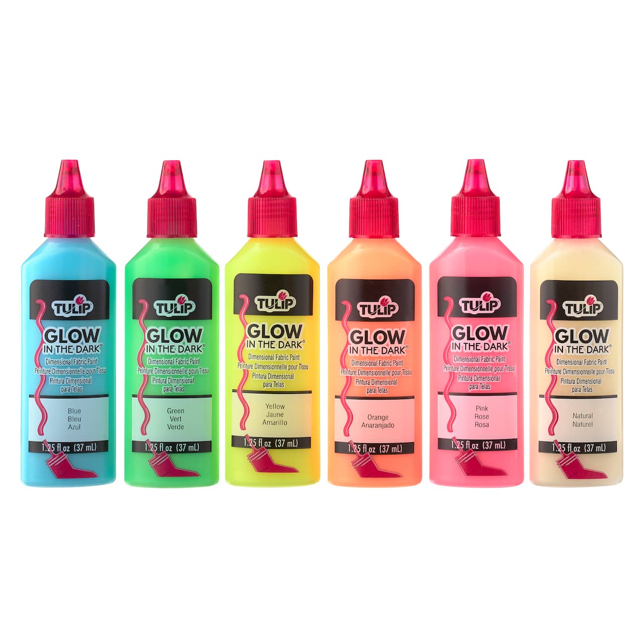 12 Packs: 6 ct. (72 total) Tulip® Dimensional Fabric Paint